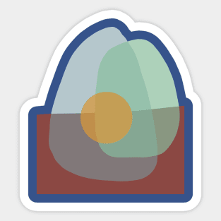 Abstract Avocado 2 Sticker